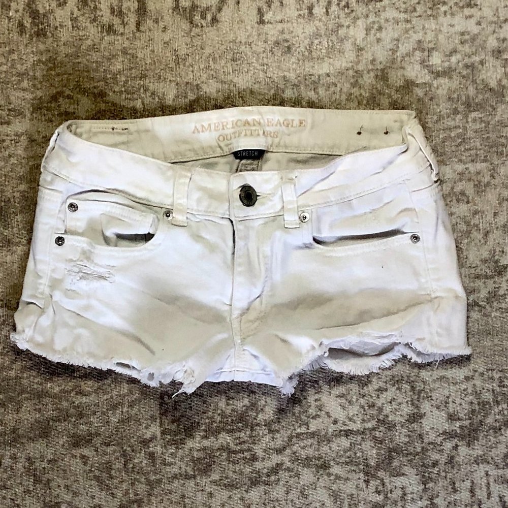 American Eagle Outfitters White Jean Shorts